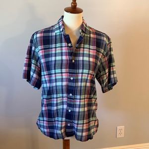 [Barneys New York] Colorful Flannel Shirt - Size Small